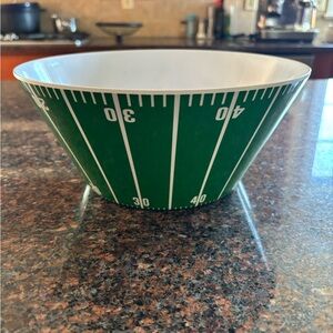 Green Football Field Party Bowl